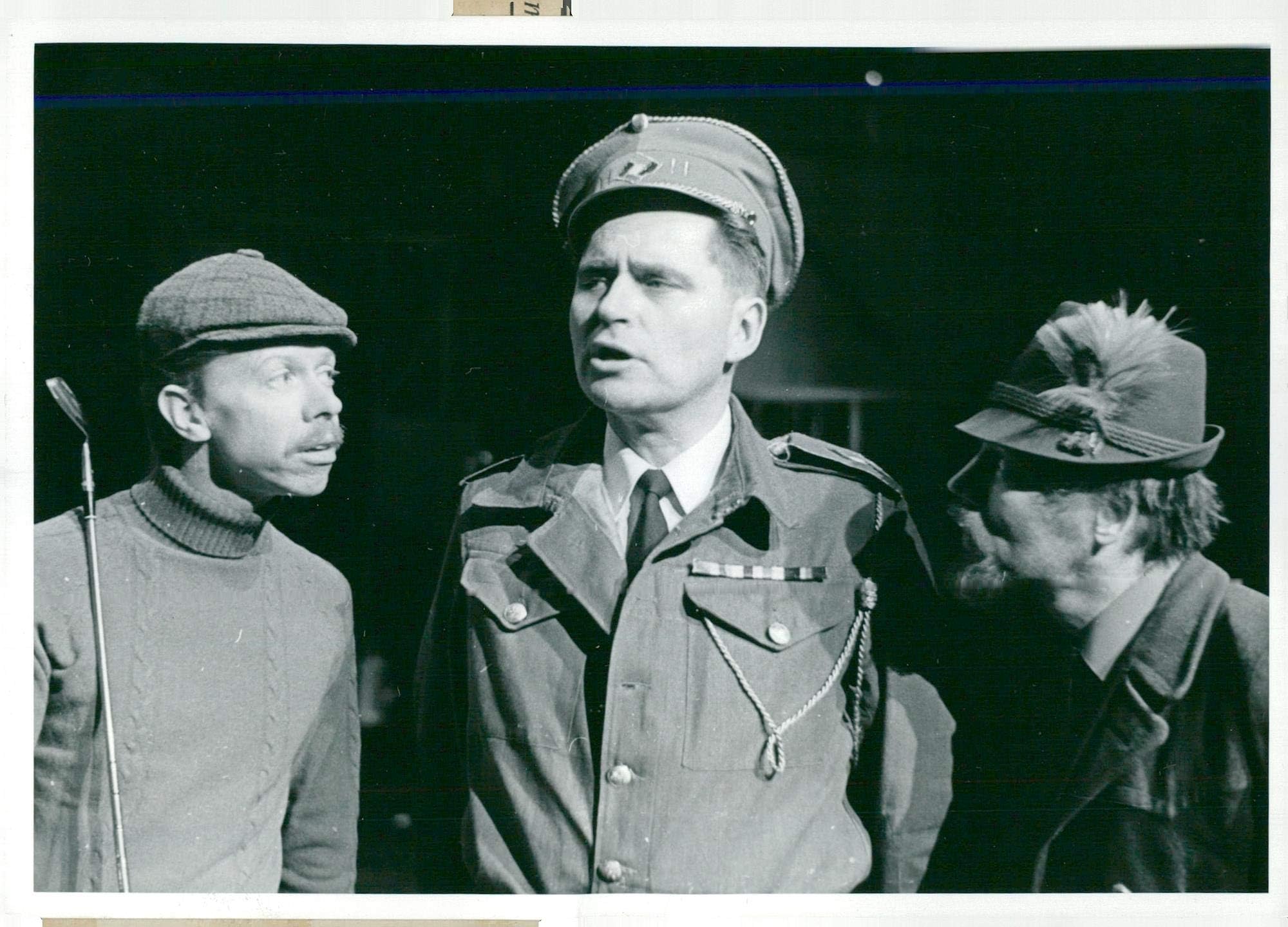 Vintage photo of K. G. Gustafson, Claes Sylwander and Leif Hedberg in"We Bomb Hisingen" at Folkan
