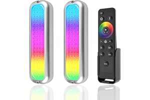 HUSUKU GT3 6000LM Boat Underwater Lights RGB Marine Color Light Kit, 72LED 12V 60W 7" IP68 Waterproof, All-Metal, Wireless Gr