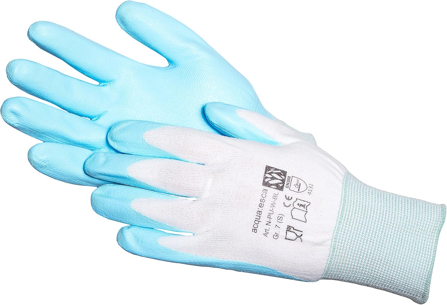 JAH Knitted Cotton/Polyamide Gloves with PVC Grip Dots - Non-Slip Grip for Warehouse Assembly & Shipping, White, 9