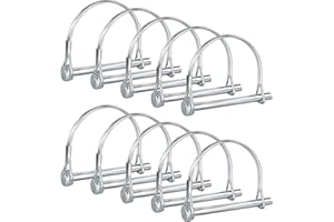 PINAILER Pack of 10 Trailer Pins Hitch Pins – 2-3/4" x 1/4" (L x W) – Featuring Trailer Hitch Pin Lock, Trailer Coupler Pin and Locking Pins for Farm Trailers, Towing, Lawn Equipment