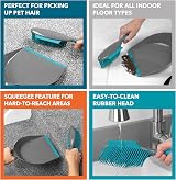 Beldray Pet Plus+ Rubber Dustpan and Brush Set Non-Scratch Bristles view 4