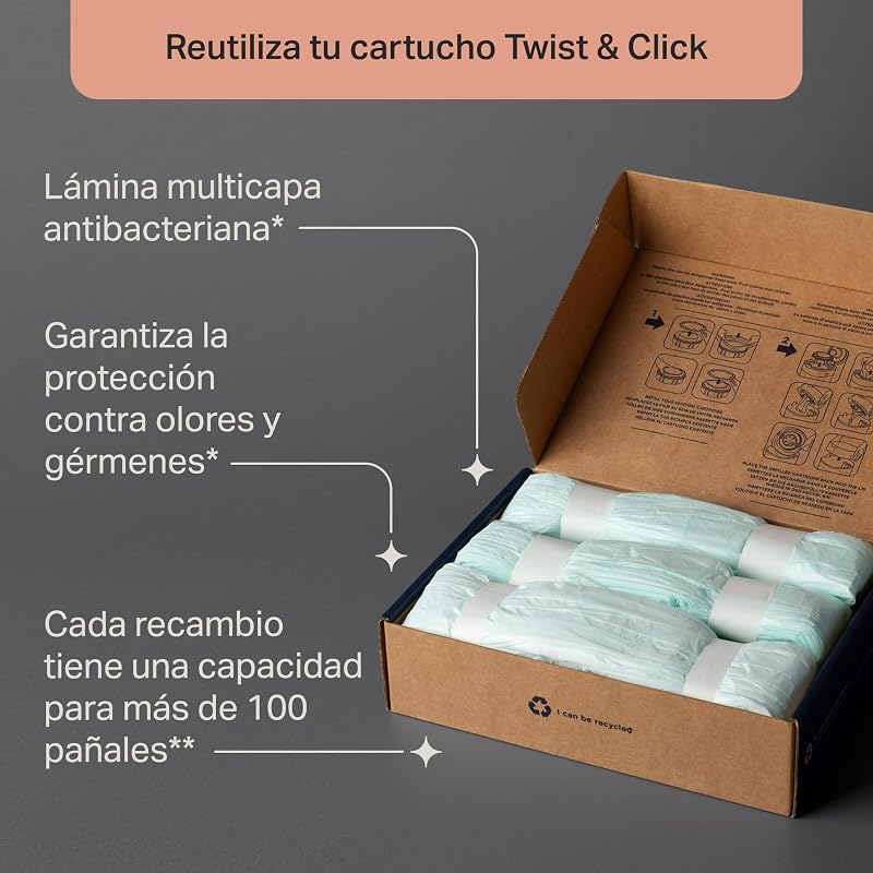 Sacos de substituição para o recipiente de fraldas Twist & Click