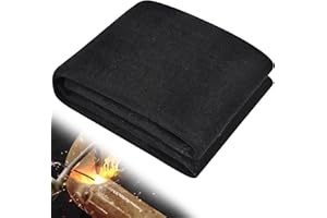 TOHONFOO Carbon Felt Welding Blanket Fireproof, 3/5"(17mm) Super Thickened 2200°FHeat Resistant Flame Retardant Protective Mat Insulation Pad for Glass Blowing Camp Wood Stove Grill, 32" x 20"