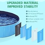 Yaheetech PVC Foldable Dog Paddling Pool 140x30cm Blue Portable Bath Tub view 6