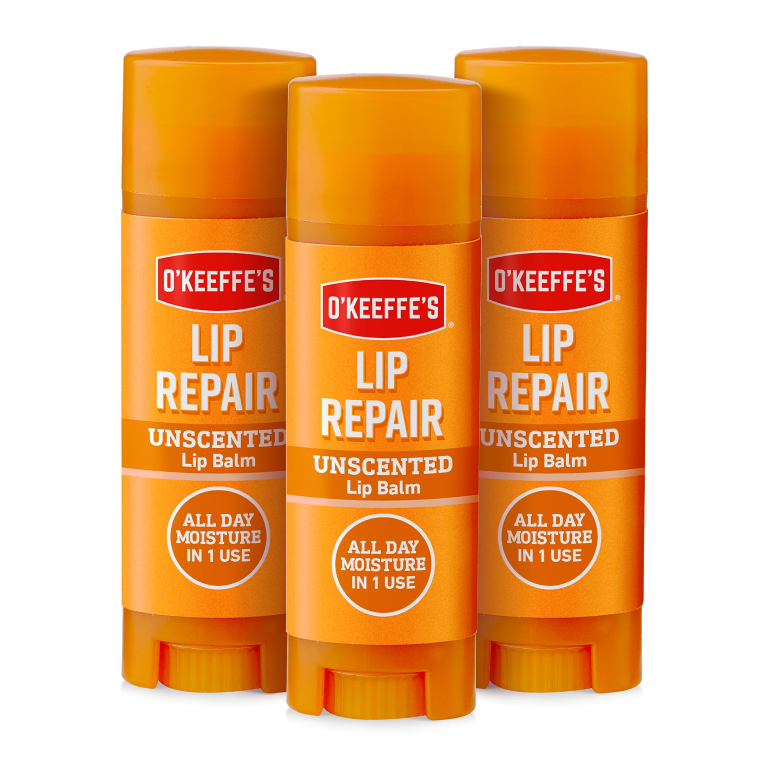 O'Keeffe's Lip Repair Unscented Lip Balm 4.2g (Pack of 3) White — image 1