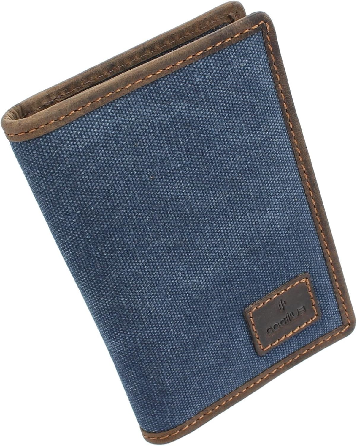 Cactus Mala Canvas/Leather Passport Holder with RFID Protection 216_81 Denim - Image 5