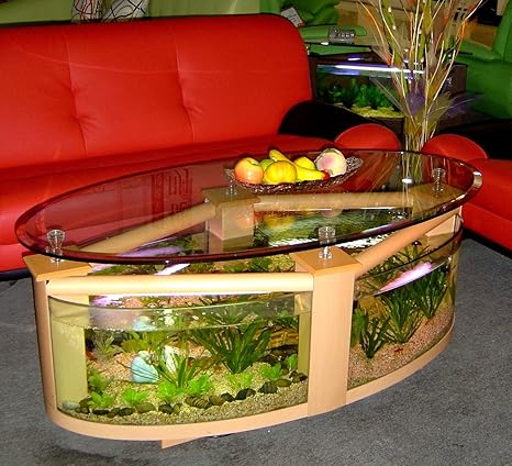 Amazon Com Oval Coffee Table Aquarium With Filter Pump Light