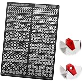 stedi Model Photo Etched Parts, Metal Detail Upgrade Parts, Gundam Upgrade Kit,Photo Etch Set,for Gundam Models,1/100 MG, 1/144 RG, RE, and HG Models, Model Customization Kit, 390PCS (2 Sheets)
