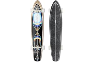 HORIZON BLUE 44inch Retro Classic Pintail Cruiser | Double Kick Hardrock Maple Deck | Anti-Wheelbite&Shock-Absorbing System | Multi-scenarios Cruising Complete