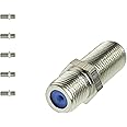 Mediabridge™ F81 Splice Connector - 5 Pack - 3GHz Female to Female F-Type Coaxial Cable Extension - (Part# CONN-F81-5PKX)