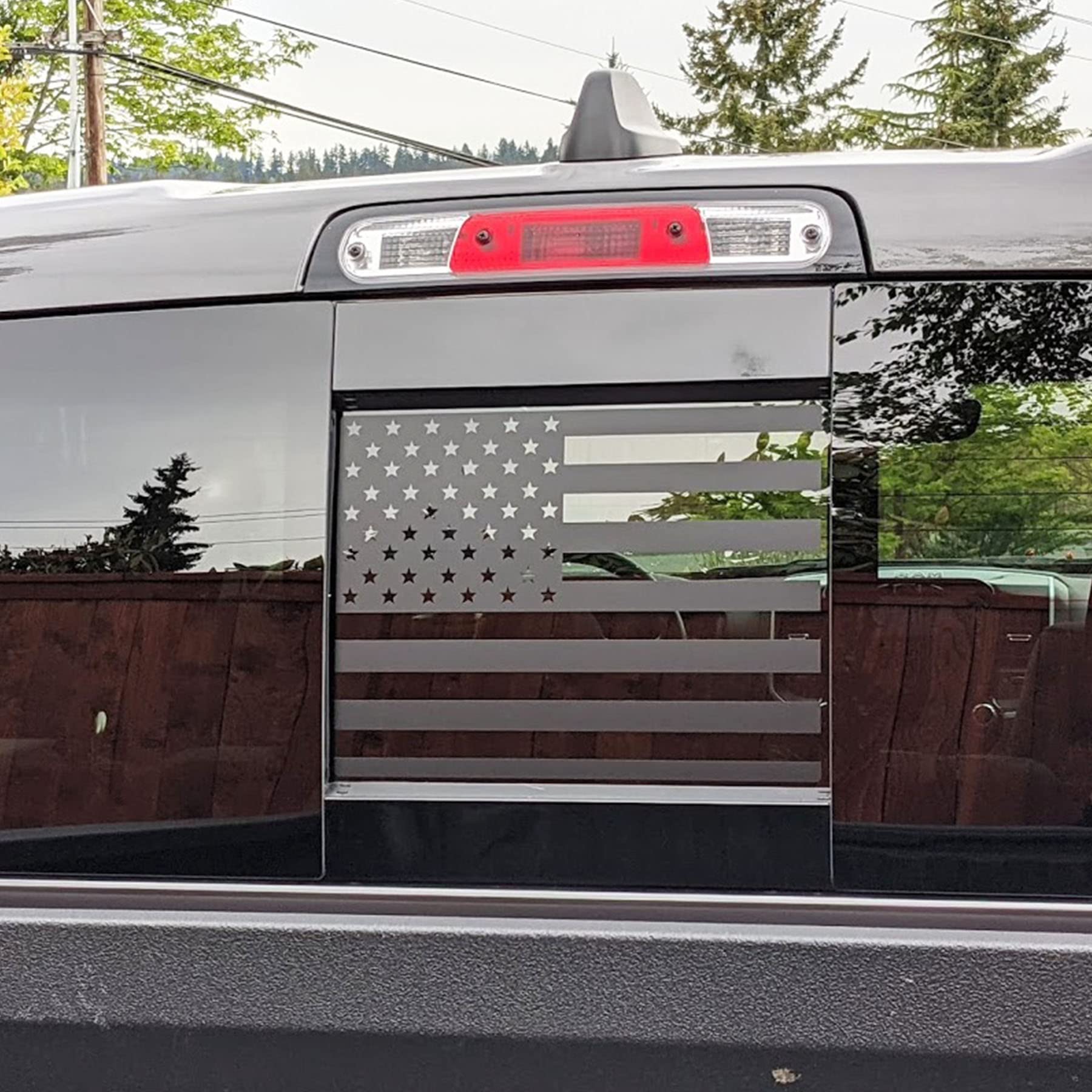 Zxiaochun Rear Middle Window American Flag Decal