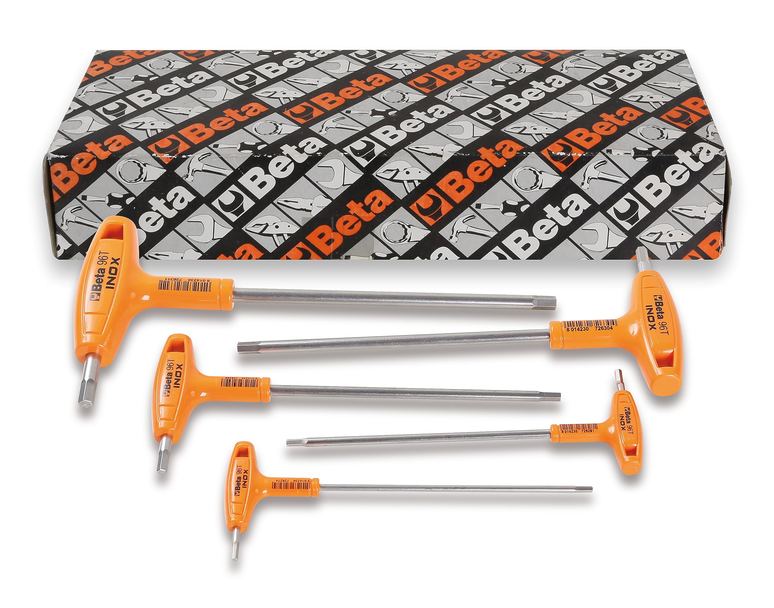 Beta 96T INOX/S5 Offset Hexagon Key Wrenches (Set of 5)
