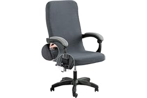CZL Office Chair Cover Stretchable Desk Chair Cover, Jacquard Executive Computer Chair Cover for Armrest Chairs, Non Slip Office Chair Seat Cover Protector SlipcoversChair Cover Stretchable