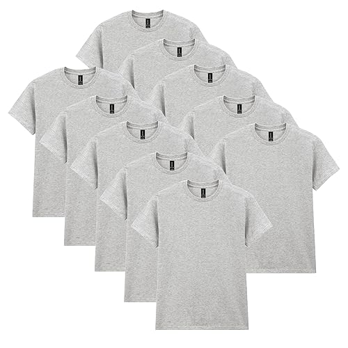 Gildan Heavy Cotton T-Shirt G5000, Sport Grey (10-Pack), X-Large