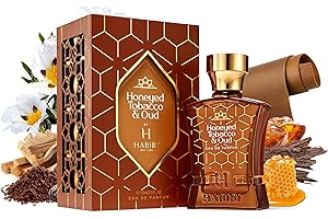H HABIBI Honey Oud & Tobacco Honey Perfume For Men Long-Lasting Arabian Oud Cologne. Woody, Smokey, Sweet and Unique. Made with Rare Exotic Notes.Made In USA