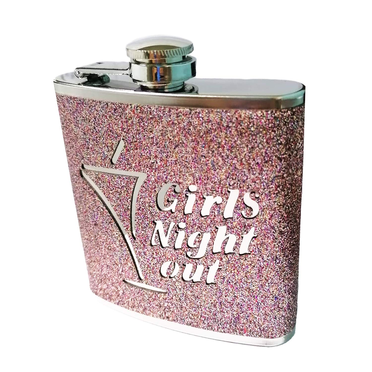 Prime Homewares Ladies Night Out Hip Flask (6oz Multi Glitter Girls Night Out #1)