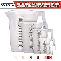 TCP Global 3 Liter (3000ml) Plastic Graduated