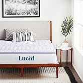 Lucid 2 Inch Mattress Topper California King – Memory Foam Mattress Topper California King – 5 Zone Lavender Infusion – Certi