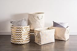 DII Polyester Storage Bin, Gold Metallic Collection