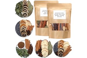 Siifert 6 Pack Christmas Stovetop Potpourri Winter Xmas Simmer Pot Kit Dried Orange Slices Cinnamon Stick Air Freshener Sachet Ingredients Bowl Filler Decor for Holiday Fragrance Housewarming Gift