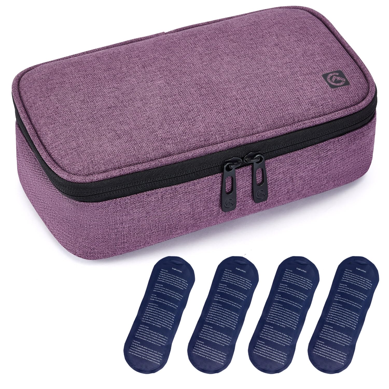 ALLCAMP Diabetic Cool Bag for Insulin, Syringes, Injections and Medications + 4 Ice Packs