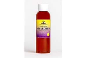 H&B OILS CENTER CO. Lecithin Soy Unbleached Fluid Liquid Emulsifier Emollient Stabilizer Pure 2 oz