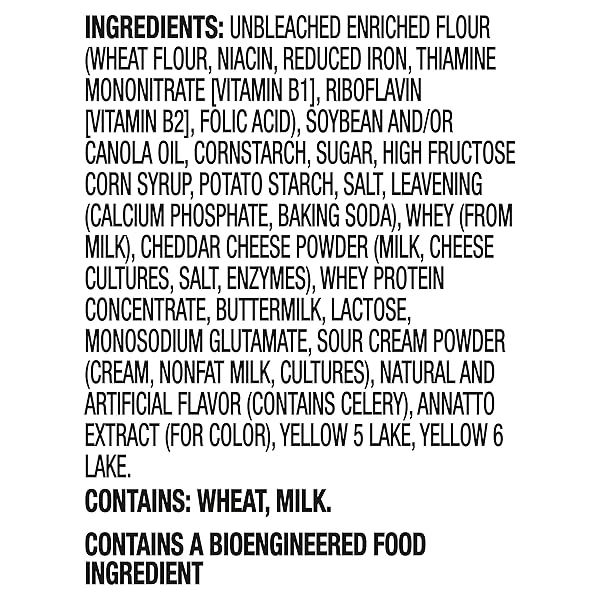 RITZ TOASTED CHIPS CHEDDAR CRACKERS, 8.1 OZ