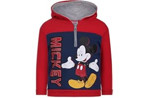 Disney Mickey Mouse Boys Half Zip Pullover Fashion Hoodie for Infant and Toddlers