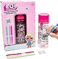 L.O.L. Surprise! Color Your Own Water Bottle by Horizon Group USA,DIY Bottle Coloring Craft Kit, BPA Free, Decorate Your Glitter Water Bottle with Colorful Markers & Gemstones, Multi Colored