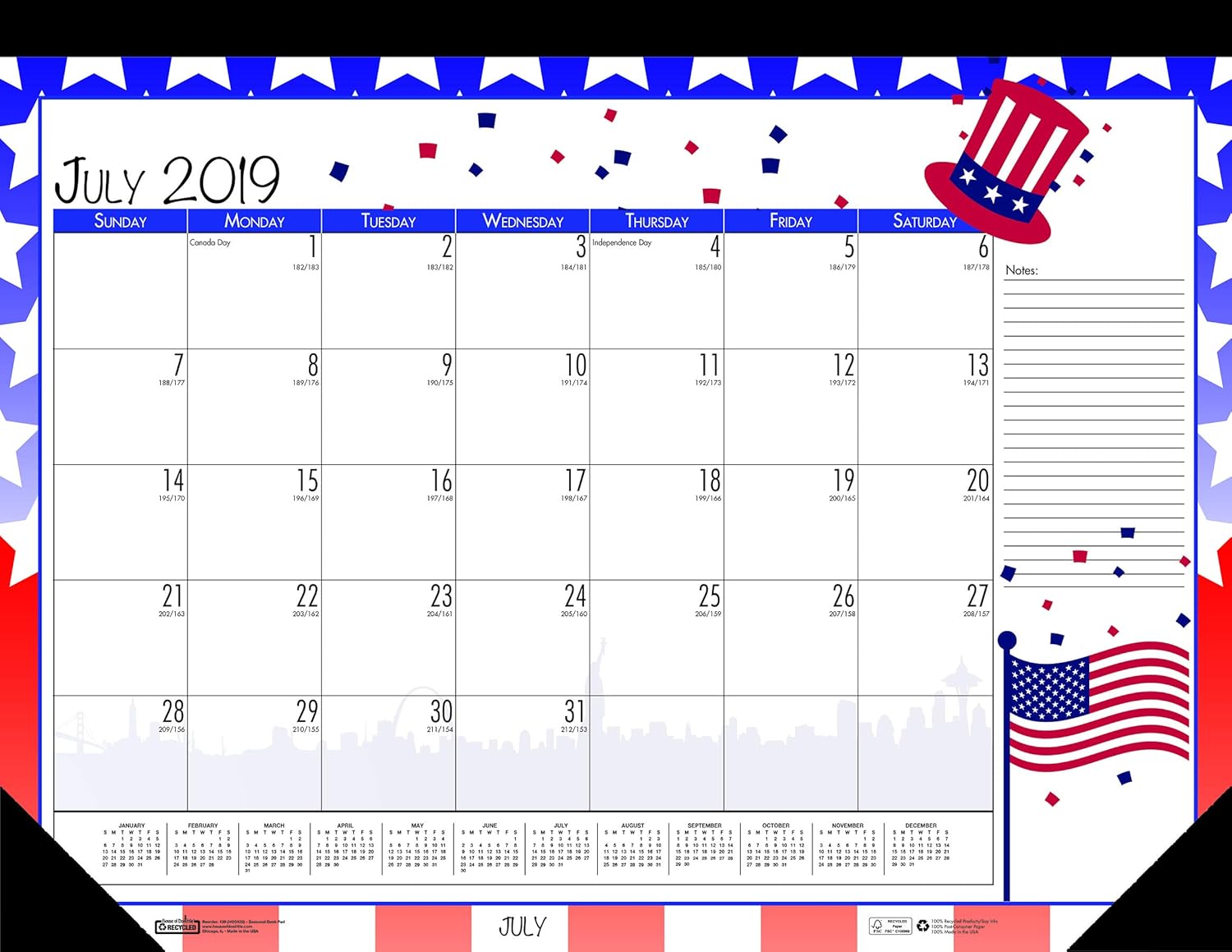 Best teacher desk calendar 2019-2020