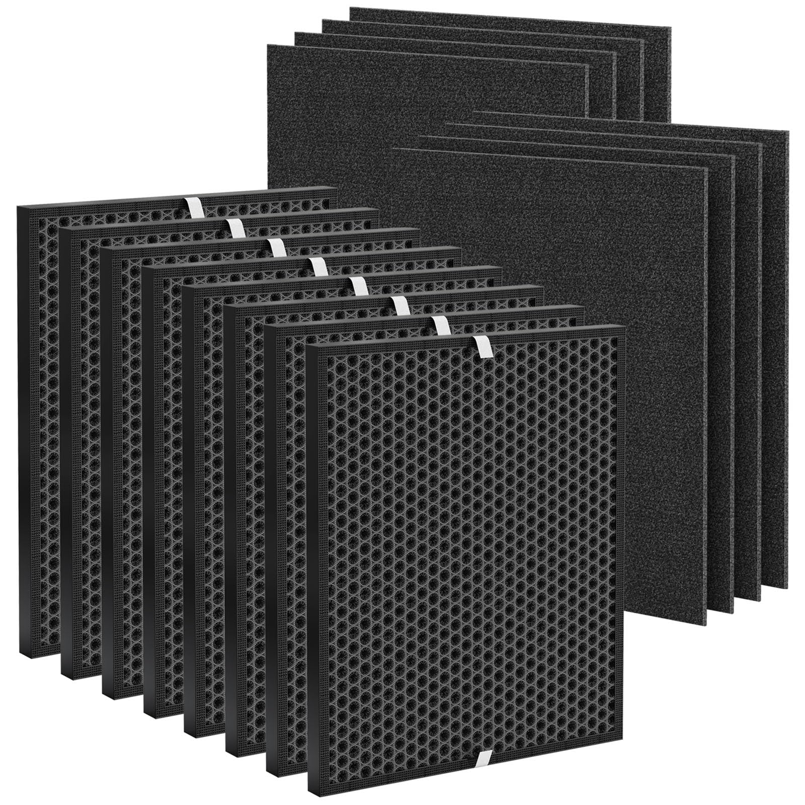 Photo 1 of Elnuliros Carbon Replacement Filter Compatible with AD3000 AD3000M AD3000Pro Air Cleaner Purifier, Not for AD3500 Version, Includes 8 Activated Carbon Filters, Part # ADF3001, ADF3002