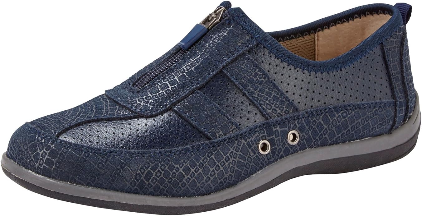 Cotton Traders Ladies Womens Leisure Flex Trainers Zip Front Fastening