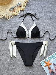 TASHEHE Women's Triangle Bikini Set Sexy Brazilian