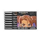 Prismacolor Premier Manga Illustration Markers, Assorted Tips, Black & Sepia, 8-Count