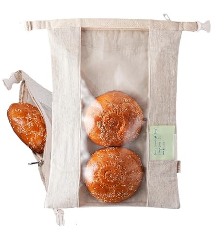 ORORIN Reusable Beeswax Bread Bags (2-Pack) - Linen Waxed Bags For Sourdough & Homemade Bread Storage - View #11