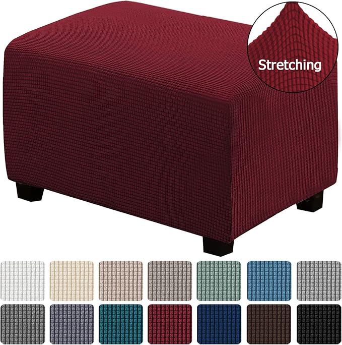 Ottoman Covers Slipcover Furniture Cover Protector Super Soft Stretch Slipcover