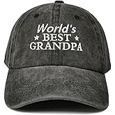 Hepandy Embroidered Worlds Best Grandpa Hats