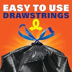 Hefty Ultra Strong 13 Gallon Trash Bags, Black Tall