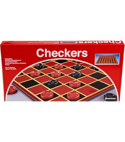 Amazon.com: Family Classics Checkers - With Folding Board and