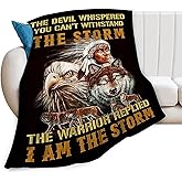 Native American Indian Wolf Eagle Throw Blanket for Men, Women, Kids - Soft, Warm, Cozy Fleece Blanket for Couch, Sofa, Bed - 50"x40"