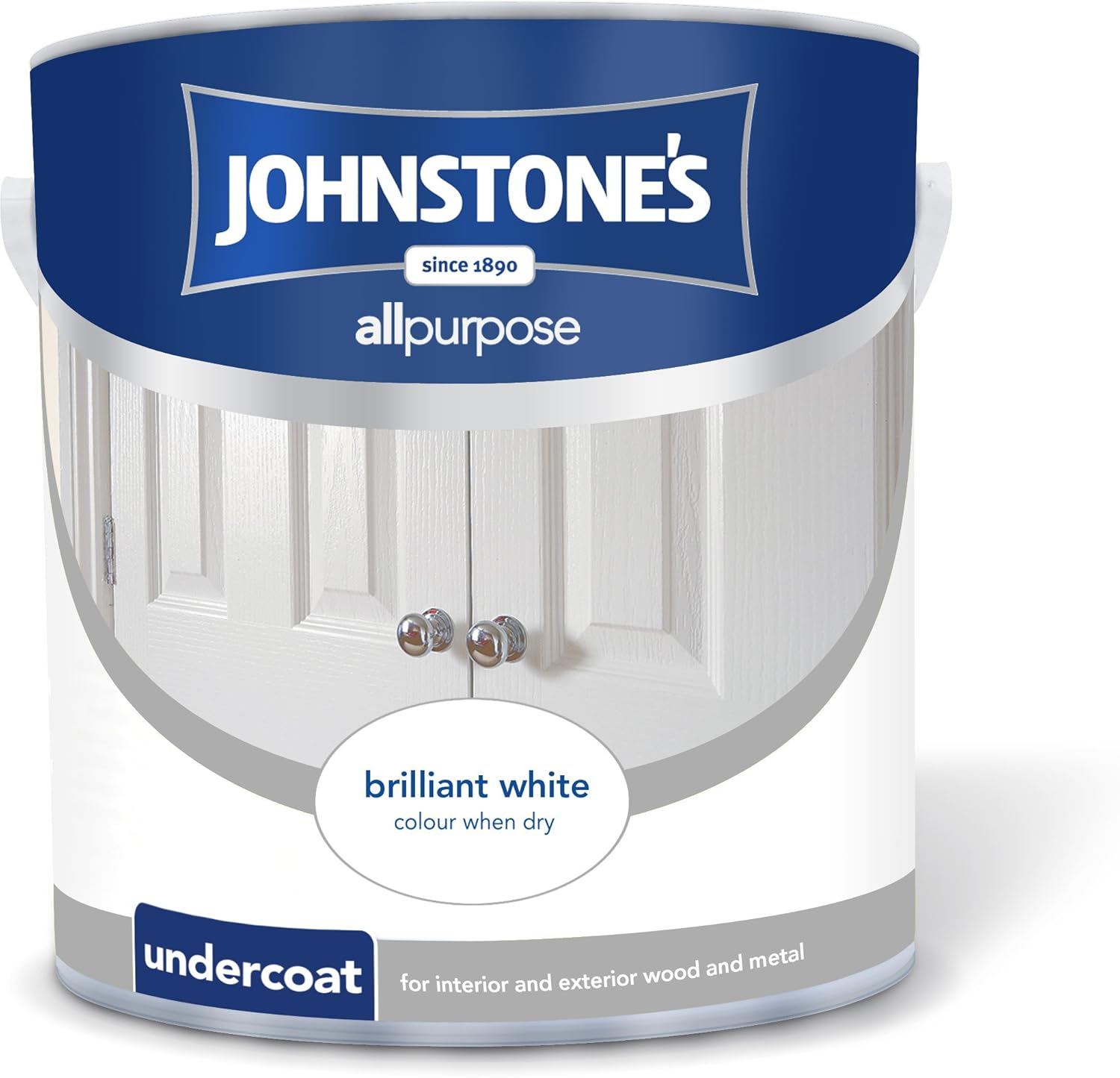 Johnstone's 303904 2.5 Litre All Purpose Undercoat Paint Brilliant