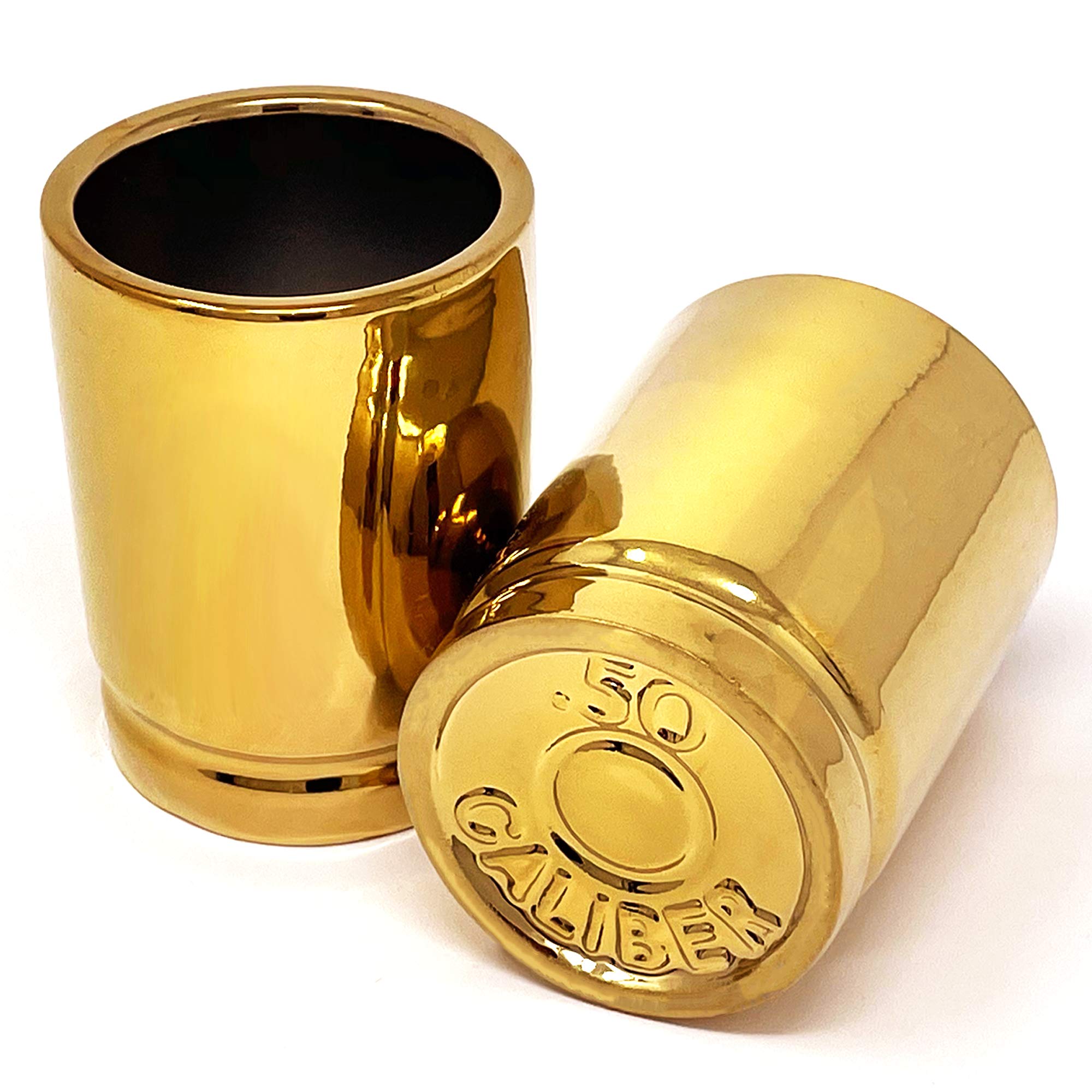 Photo 1 of Straight Shooter 50 Caliber Shot Glass Groomsmen Gifts For Dad Birthday Gift Man Cave Furniture Cool Shot Glasses Tumbler Bulk Shot Glasses Funny Gifts for Men Set 2 of Ceramic