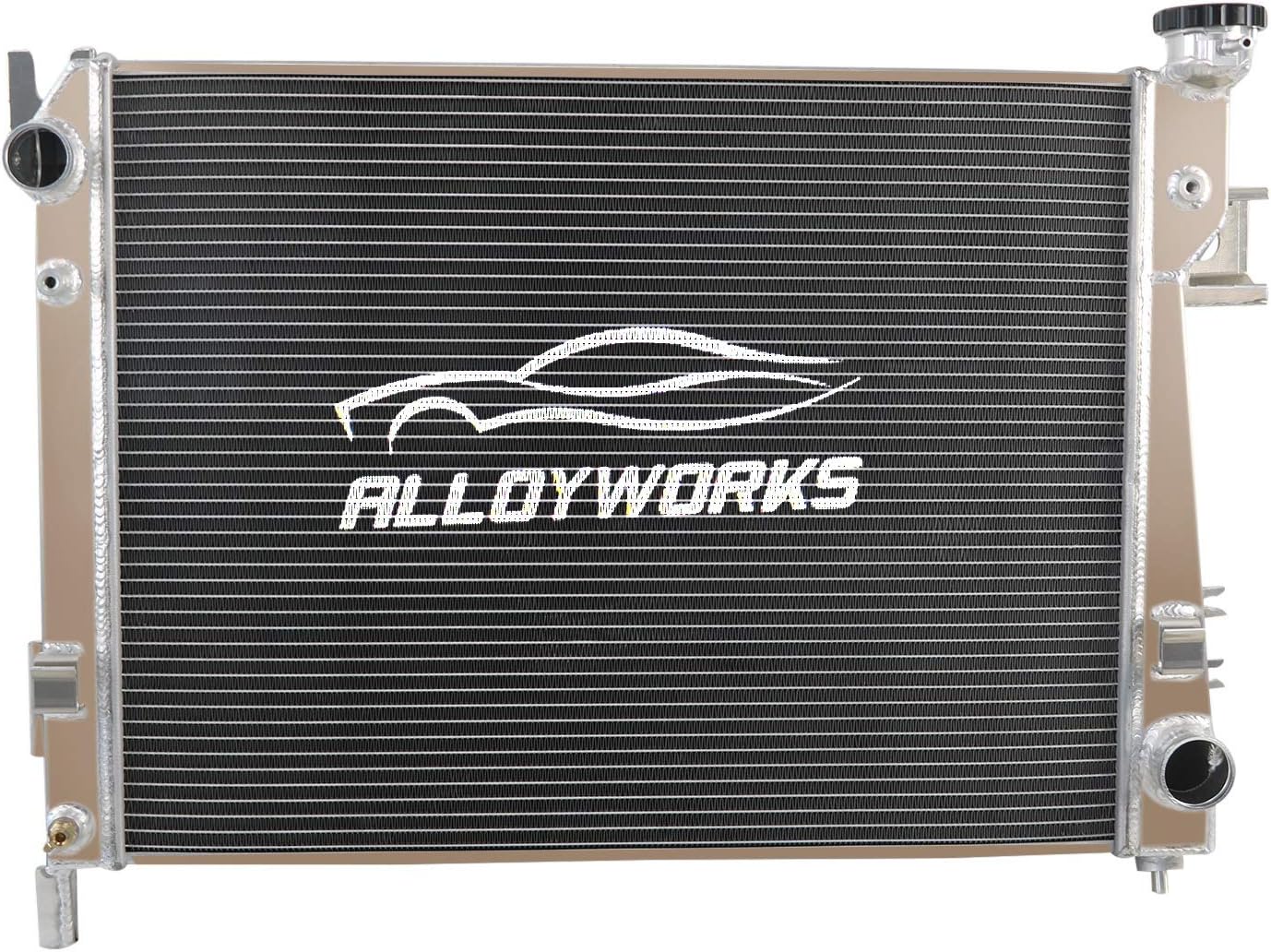 ALLOYWORKS Dodge Ram Radiator, 3 Row Full Aluminum Radiator For 20032009 Dodge Ram