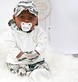 BiBi Doll 20 Inch Black Ethnic Baby Boy Doll The Magic Toy Shop Camouflage view 6