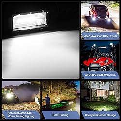 Nilight 18001F-B 2PCS 5Inch 72W Double Row Flood