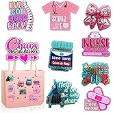 DMJRZTF Bling Nurse Charms for Bogg Bag,Cute Acrylic Medical Bag Charms for Bogg Accessories,Compatible with Simply Southern Beach Tote,Decoration Accessories for Nurse Girls Women