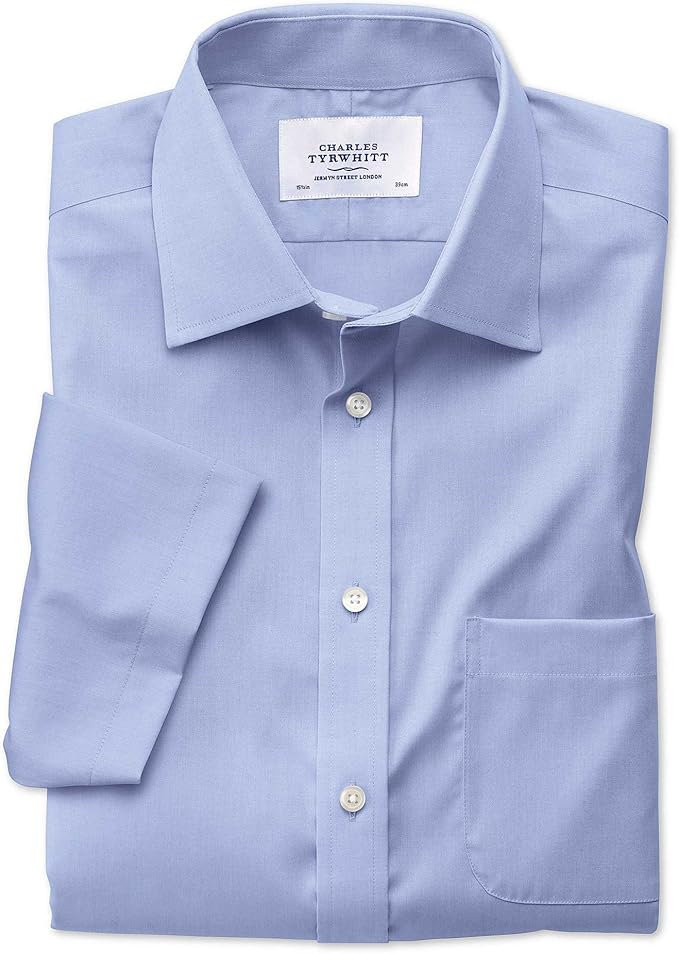 mens short sleeve no iron dress shirts