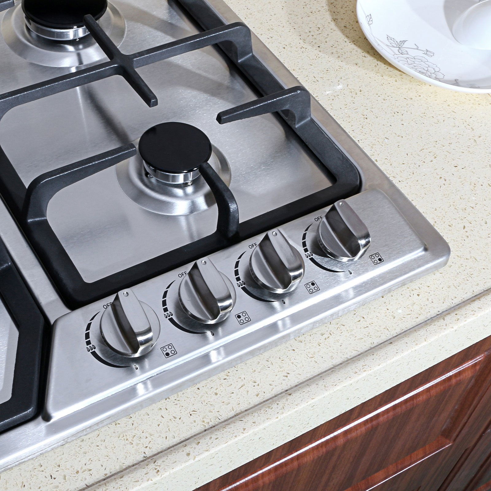 Brand New 23 inch Stainless Steel Builtin Kitchen 4 Burner Stove Gas