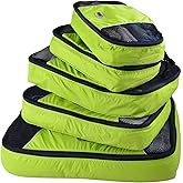 GOX Ultra Light 5 piece Packing Cubes Travel Luggage Organizer 1 Large 2 Medium 2 Small