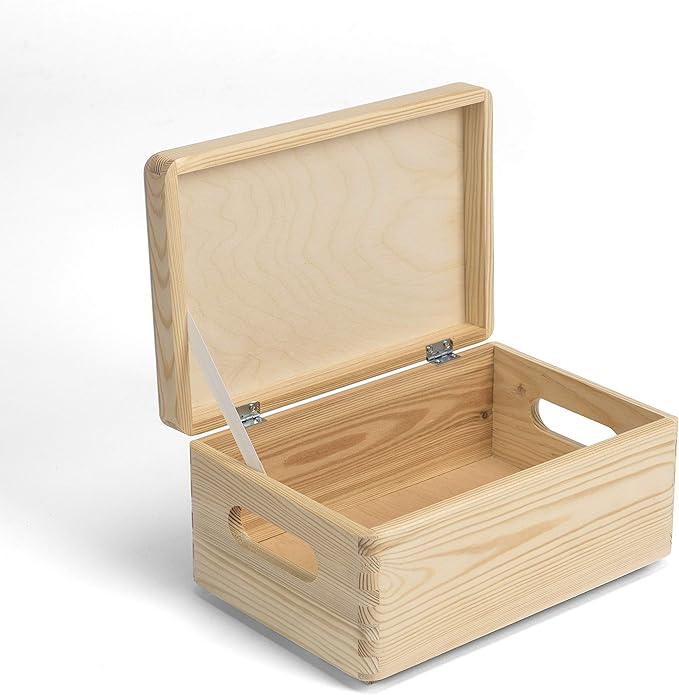 Amazinggirl Caja de Madera con Tapa - Cajas almacenaje para Decorar